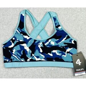 Fourlaps Bra Womens Large Crisp Camo Crossback High Impact Athletic Support